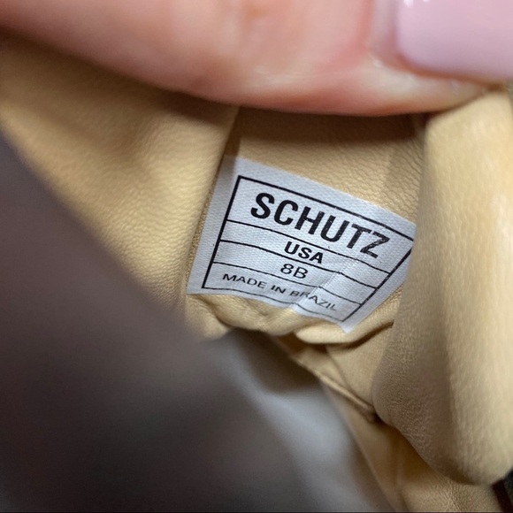 New! Schutz Marlua Platform Lace Up Tan White Boot 8B - Picture 10 of 15